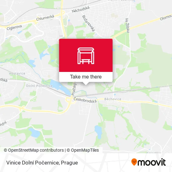 Карта Vinice Dolní Počernice