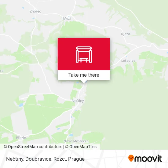Карта Nečtiny, Doubravice, Rozc.