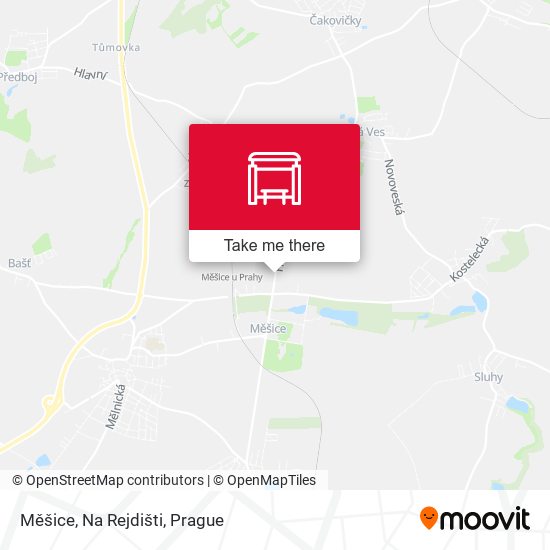 Карта Měšice, Na Rejdišti