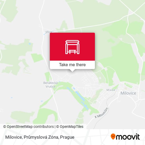Milovice, Průmyslová Zóna map