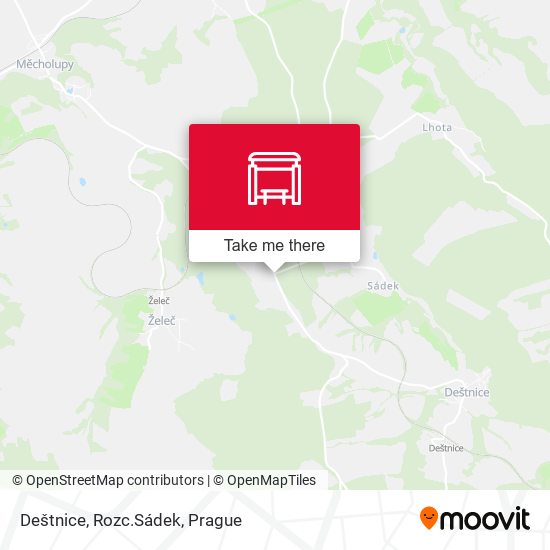 Deštnice, Rozc.Sádek map