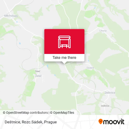 Карта Deštnice, Rozc.Sádek