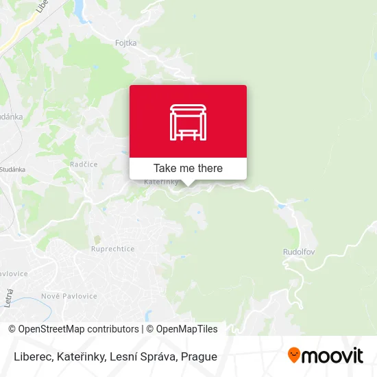 Карта Liberec, Kateřinky, Lesní Správa