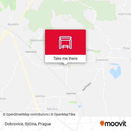 Dobrovice, Sýčina map