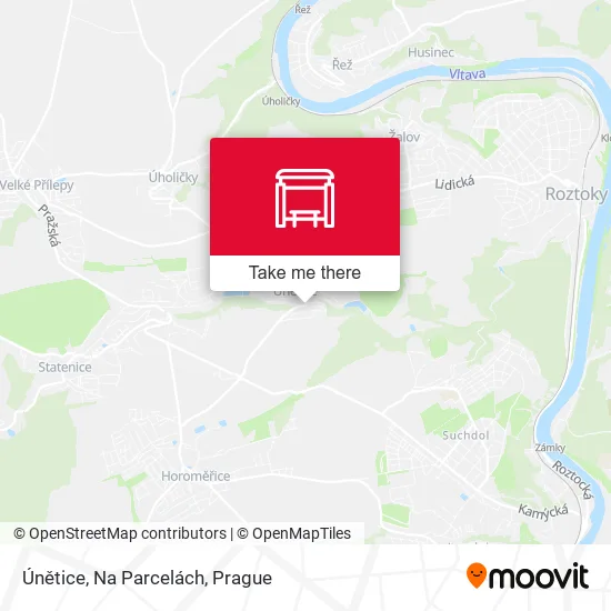 Карта Únětice, Na Parcelách