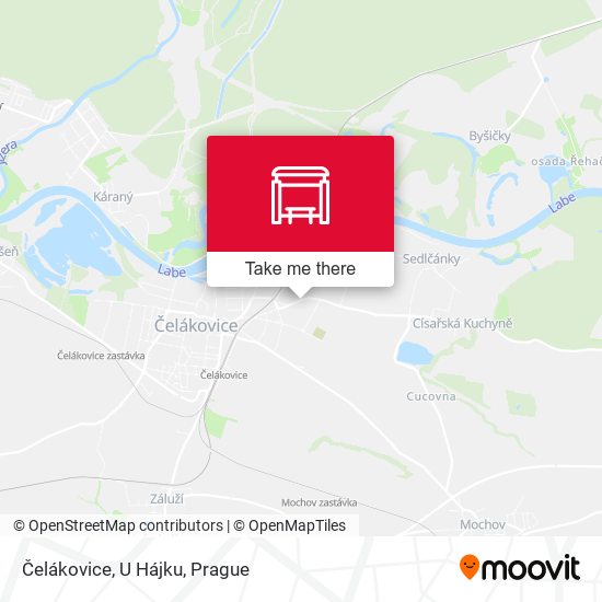 Карта Čelákovice, U Hájku