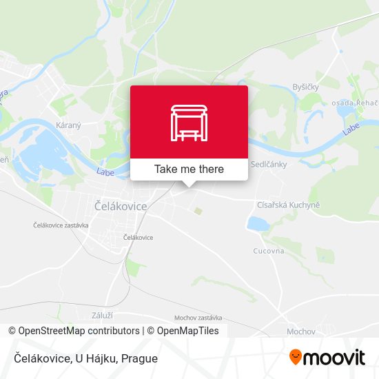 Карта Čelákovice, U Hájku