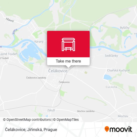 Čelákovice, Jiřinská map