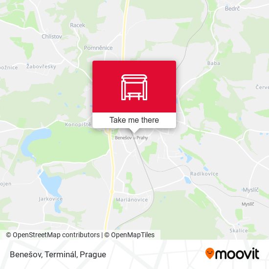 Benešov, Terminál map