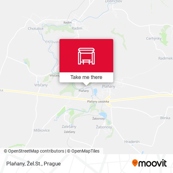 Plaňany, Žel.St. map
