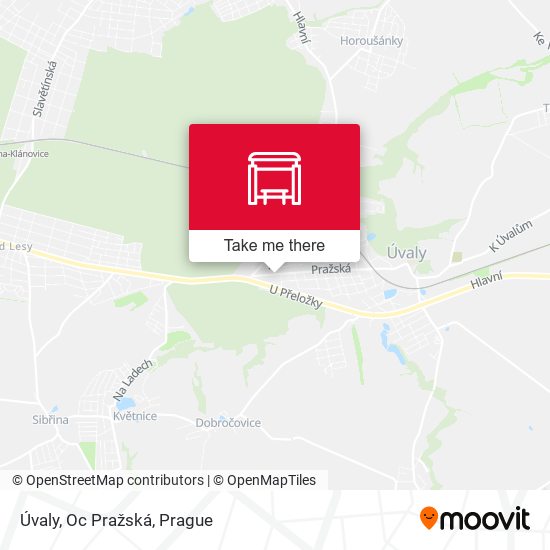 Úvaly, Oc Pražská map