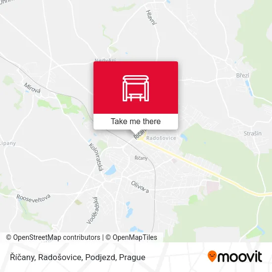 Карта Říčany, Radošovice, Podjezd