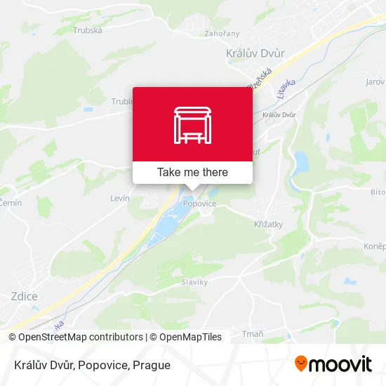 Карта Králův Dvůr, Popovice