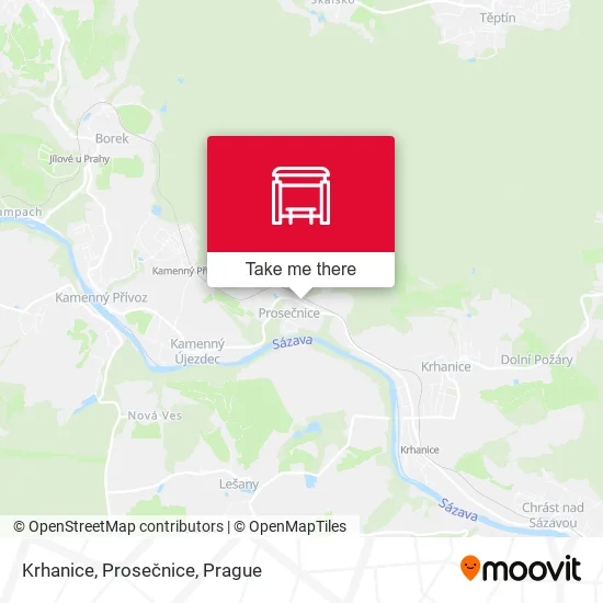 Карта Krhanice, Prosečnice