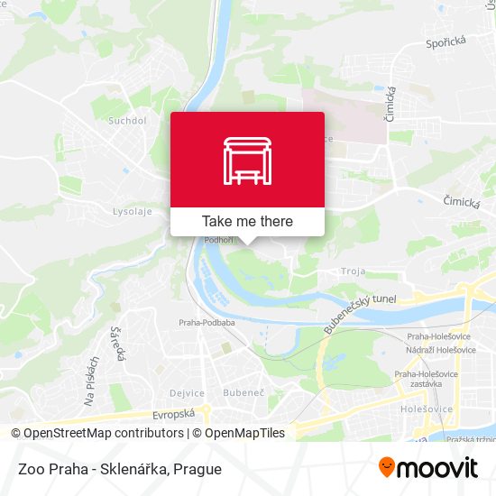 Zoo Praha - Sklenářka map