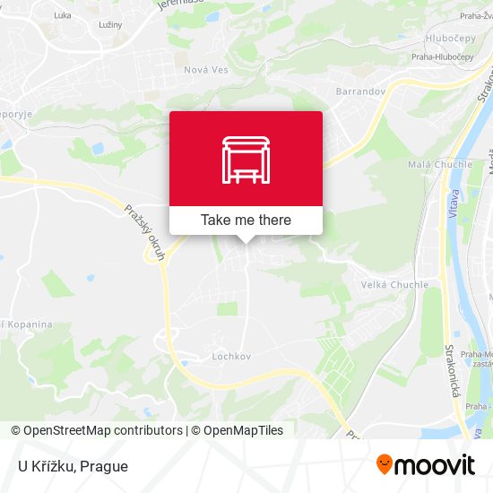 U Křížku map