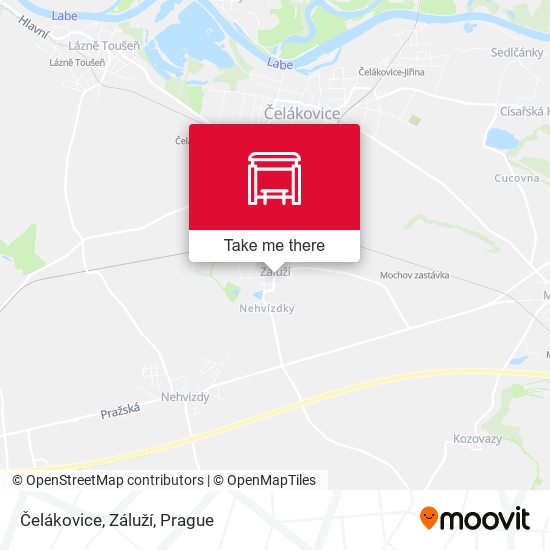 Čelákovice, Záluží map