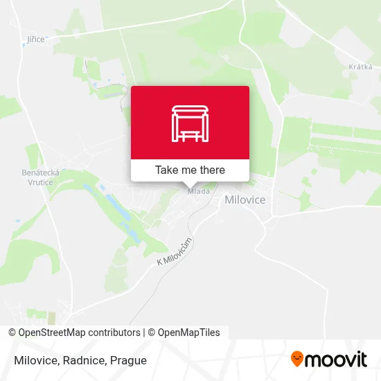 Milovice, Radnice map