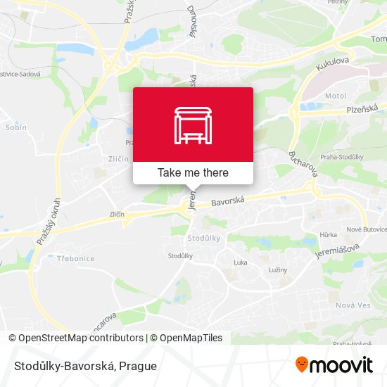 Stodůlky-Bavorská map