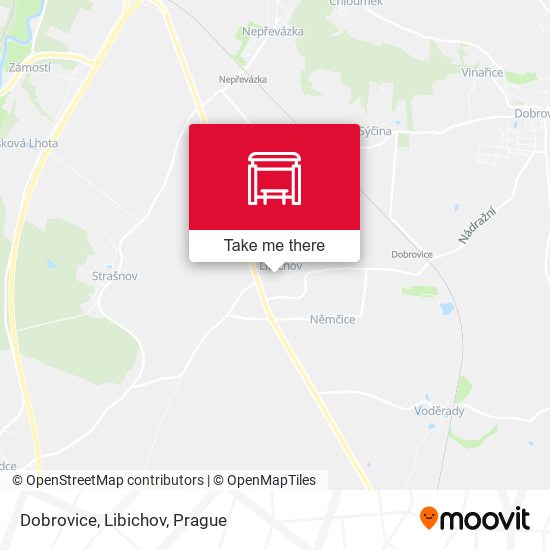 Карта Dobrovice, Libichov
