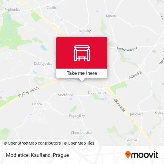 Карта Modletice, Kaufland