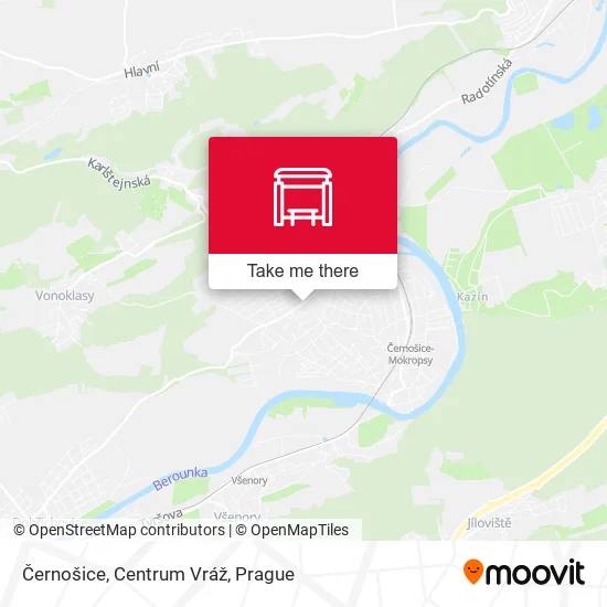 Карта Černošice, Centrum Vráž