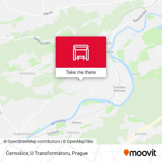 Černošice, U Transformátoru map