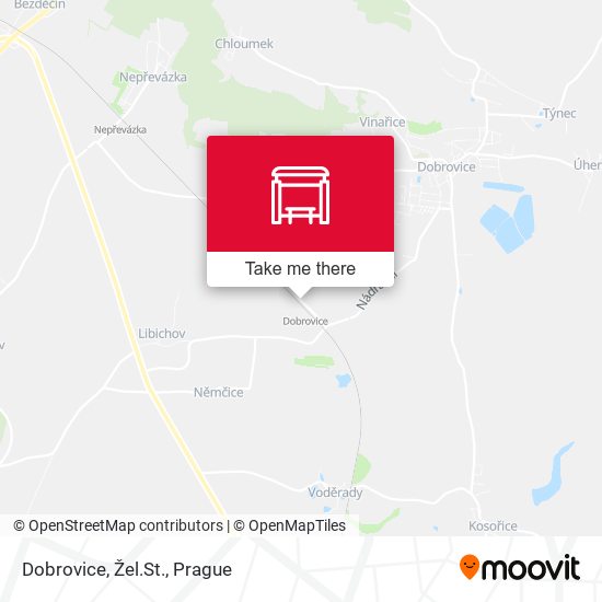 Dobrovice, Žel.St. map