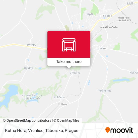 Kutná Hora, Vrchlice, Táborská map