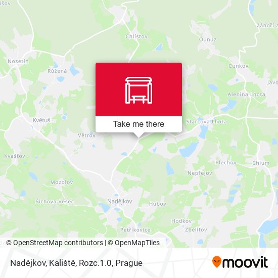 Nadějkov, Kaliště, Rozc.1.0 map