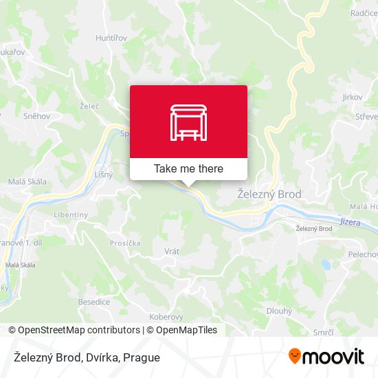 Železný Brod, Dvírka map