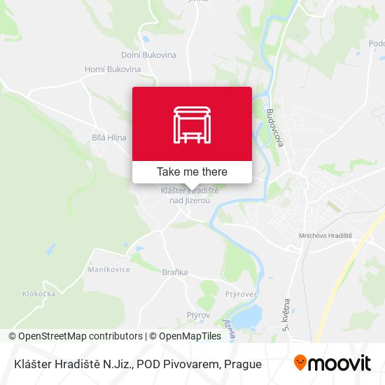 Klášter Hradiště N.Jiz., POD Pivovarem map