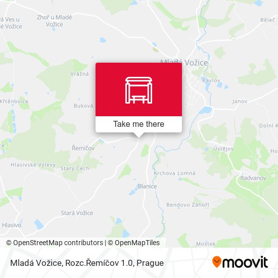 Mladá Vožice, Rozc.Řemíčov 1.0 map
