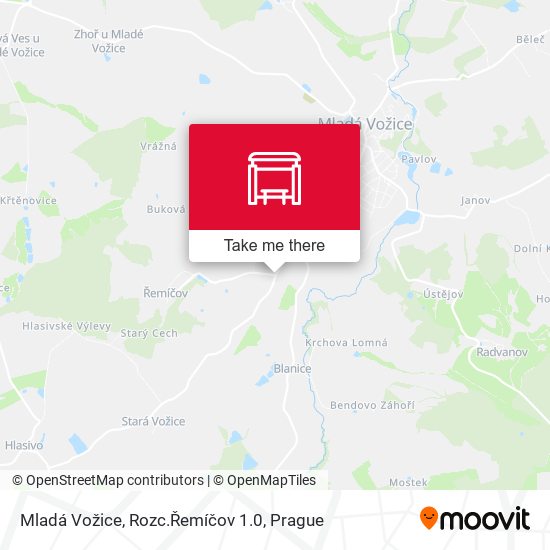 Mladá Vožice, Rozc.Řemíčov 1.0 map