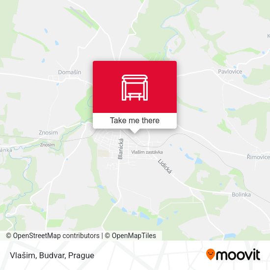 Карта Vlašim, Budvar