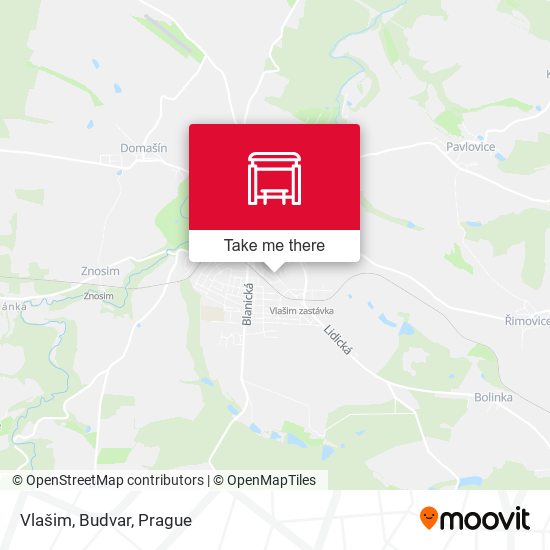 Карта Vlašim, Budvar