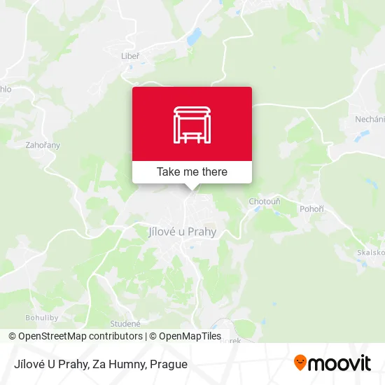 Карта Jílové U Prahy, Za Humny