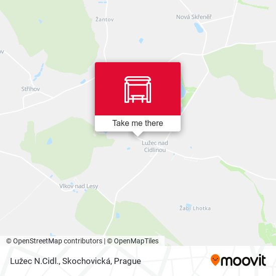 Карта Lužec N.Cidl., Skochovická