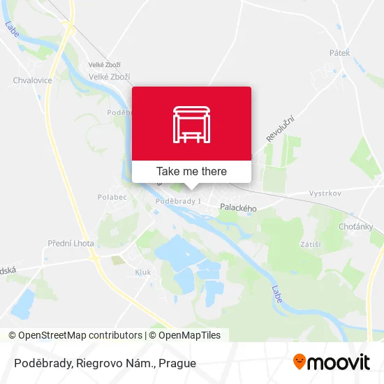 Карта Poděbrady, Riegrovo Nám.