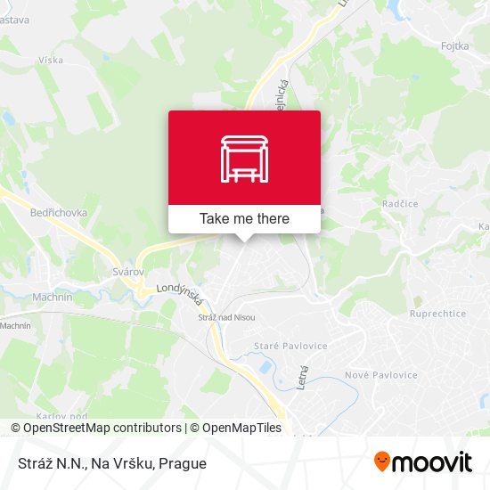 Stráž N.N., Na Vršku map