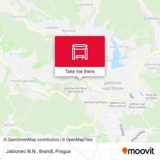 Карта Jablonec N.N., Brandl