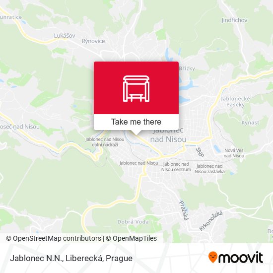 Jablonec N.N., Liberecká map