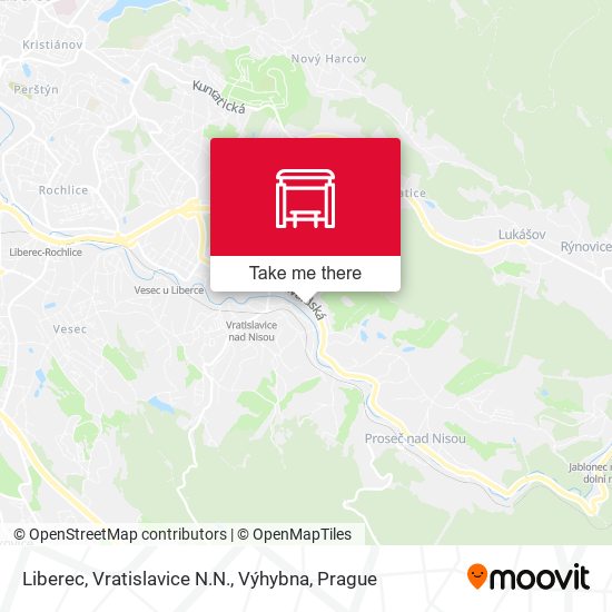 Liberec, Vratislavice N.N., Výhybna map