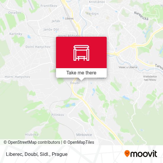 Liberec, Doubí, Sídl. map