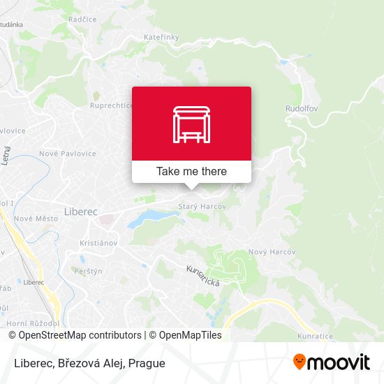Liberec, Březová Alej map