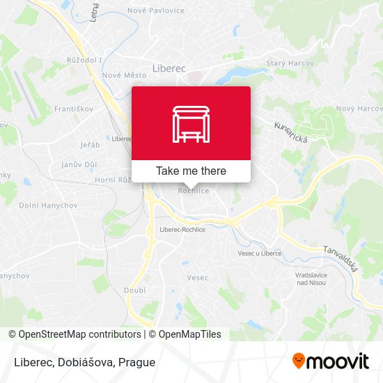 Liberec, Dobiášova map