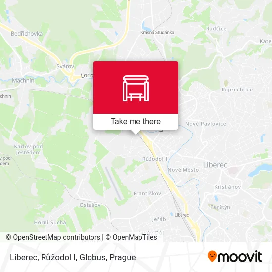 Карта Liberec, Růžodol I, Globus