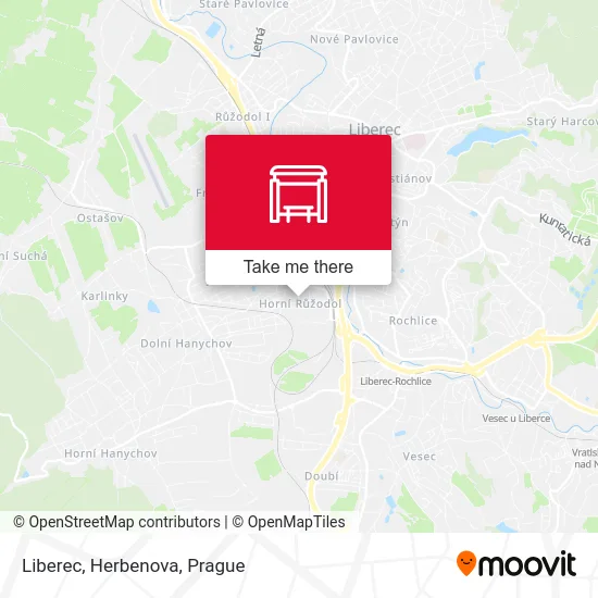 Карта Liberec, Herbenova