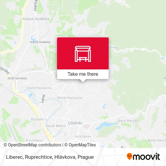 Карта Liberec, Ruprechtice, Hlávkova