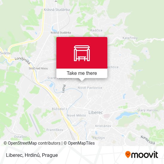 Карта Liberec, Hrdinů